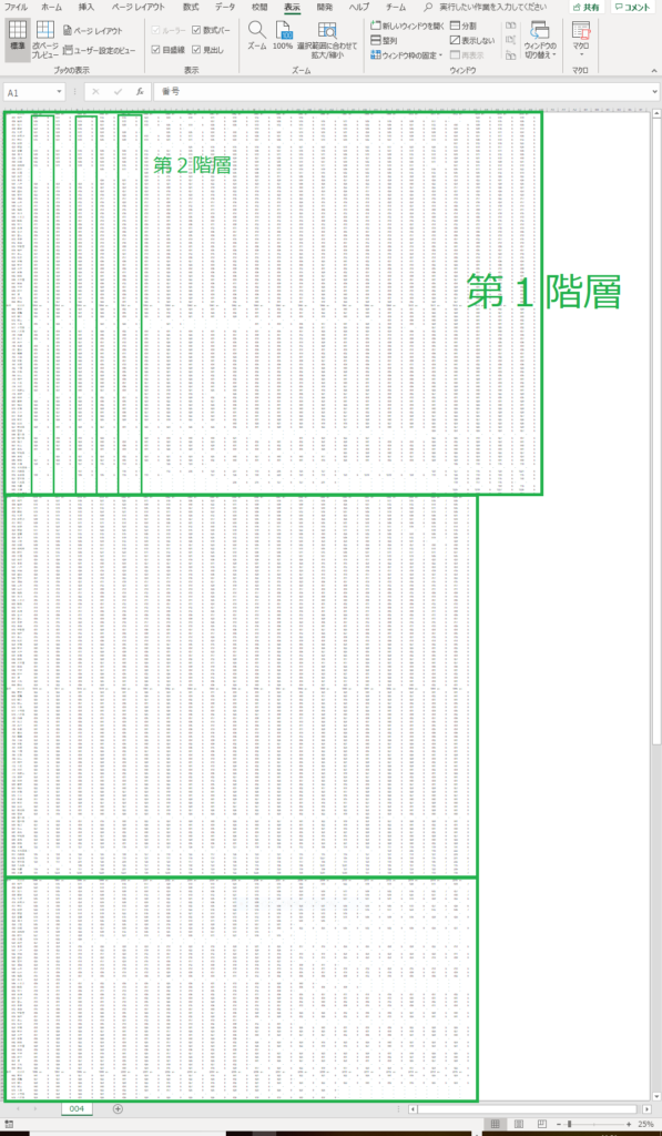 何層にも折り畳まれた構造．官僚ってこういう文書を作るのは得意だ